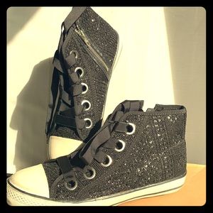 ASH black zipper Tennis shoes size 41 or 10 US